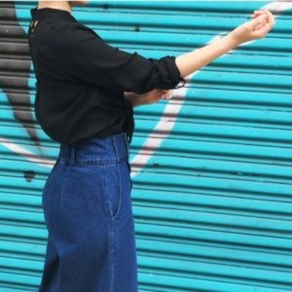 Wide legged denim trousers - Picture 3 of 4